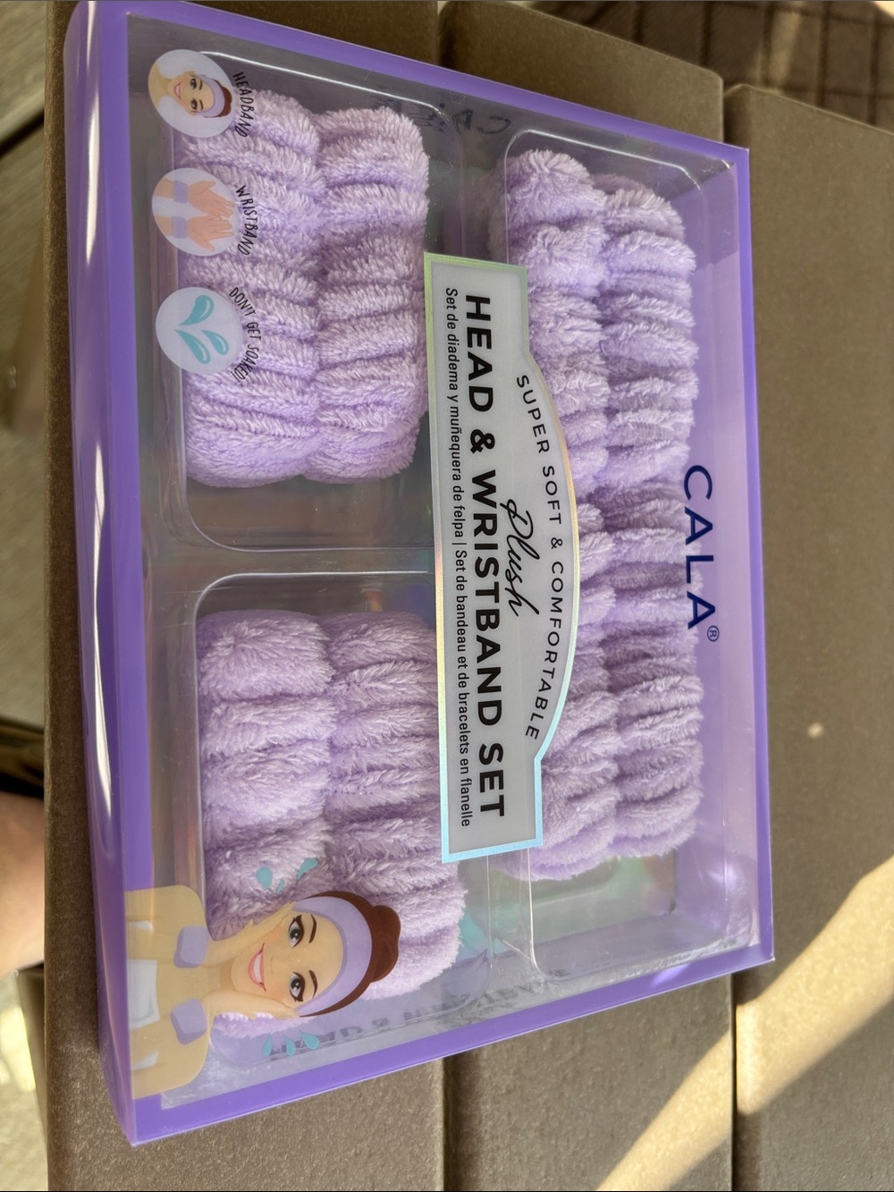 Lavender Plush Head & Wristband Set Cala